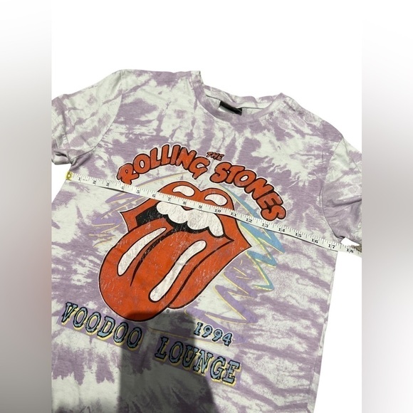 ROLLING Stones 1994 Voodoo Lounge Tie Dye Purple And White T Shirt Size XS - Picture 4 of 7